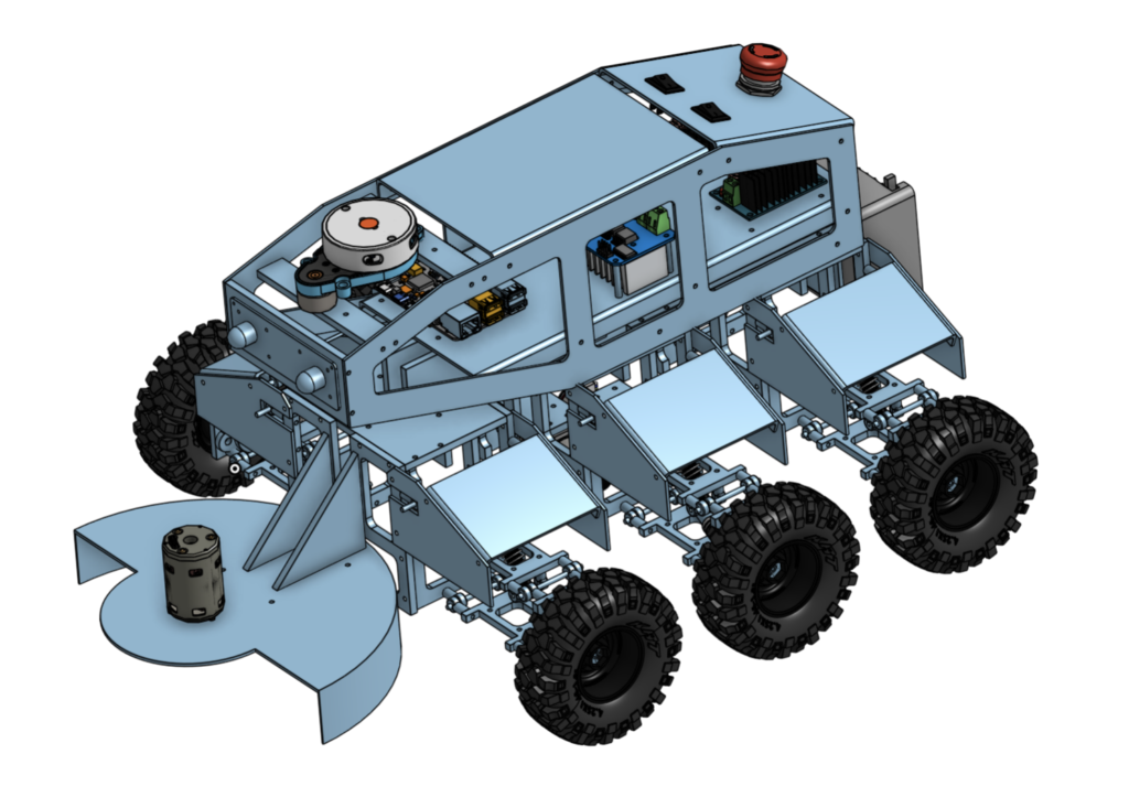 草刈りロボット2号機の3Dモデル全体